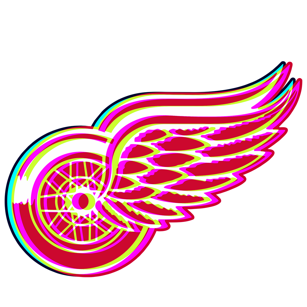 Phantom Detroit Red Wings logo vinyl decal